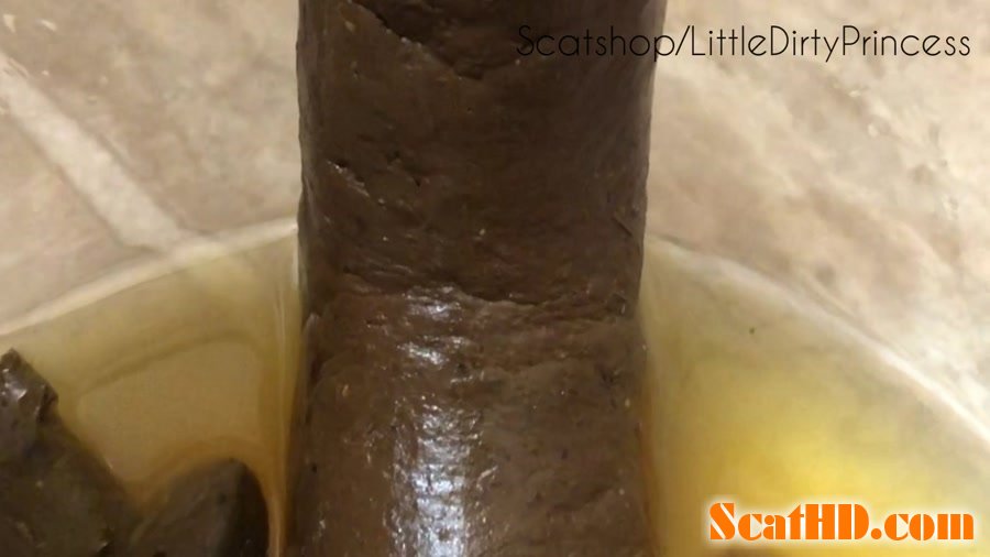 LittleDirtyPrincess - Long thick poop served in a bowl of pee for you [FullHD 1080p]