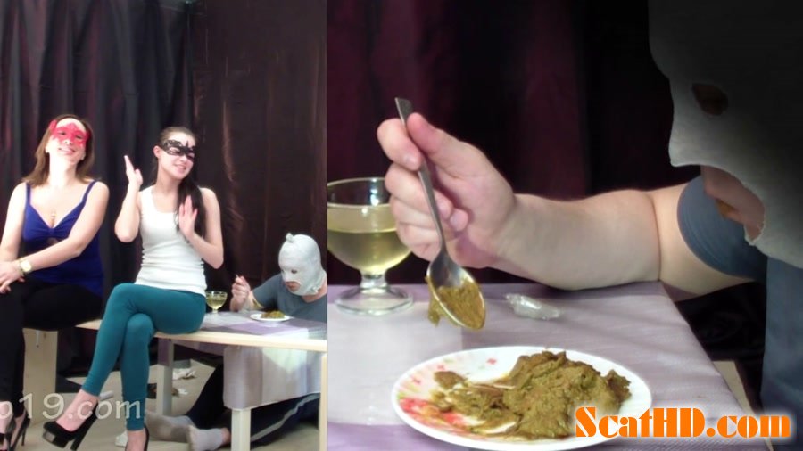 Smelly Milana - 2 mistresses cooked a delicious shit breakfast for a slave [FullHD 1080p]