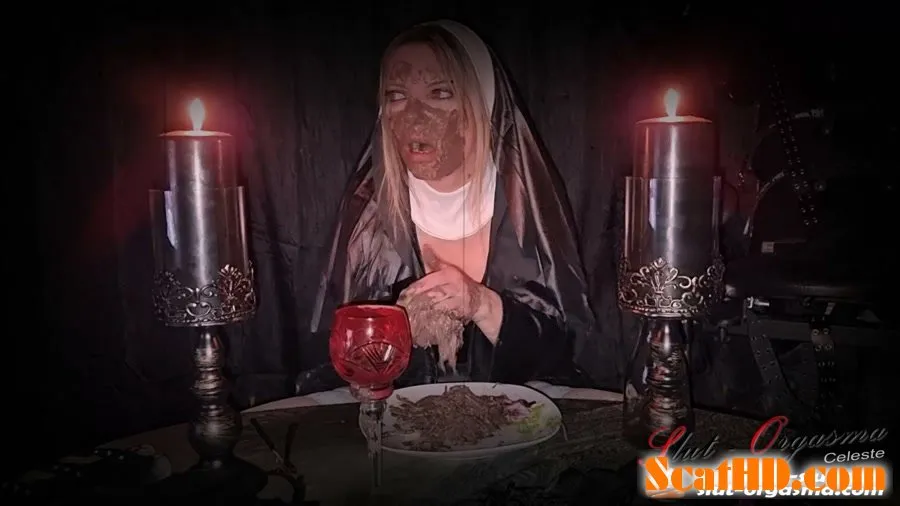SlutOrgasma - The holy food and scat dinner - The medieval shit puking scat slave 1 - Holy nun extreme shit and puke play [FullHD 1080p]