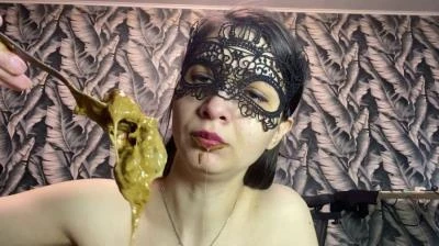 p00girl - Poop a full container eat shit with a fork and vomit [FullHD 1080p]