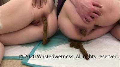 Wastedwetness - Back To Back Shit Lesbian Scat Wife [FullHD 1080p]
