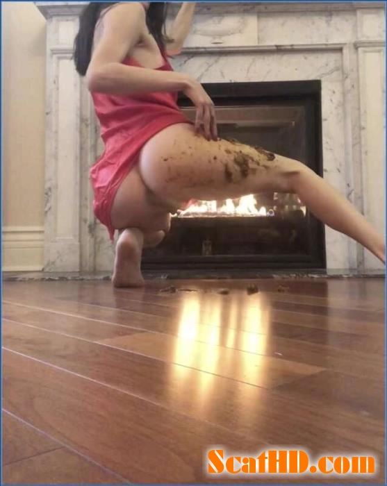 Two Girlfriends Enjoy Scat Play in Intimate Fireplace Setting download from ScatHD.com 