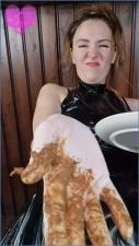 Kitty Skatt's Dominant Latex Scat and Piss POV video download from ScatHD.com 