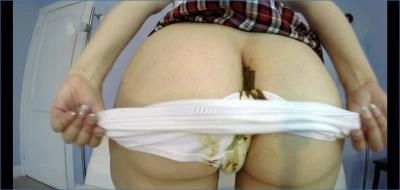 Femdom Scat: LoveRachelle2 Poops and Cums in Panties for Her Private Tutor