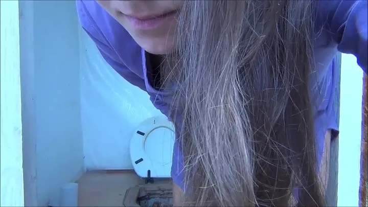 Nadeshdah Kneels and Poops a Firm Brown Log with Unhurried Detail
