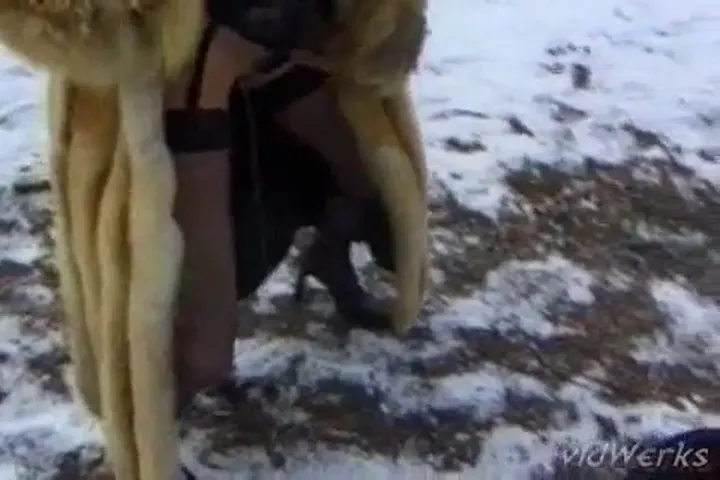 Fanny Steel Pissing in the Snowy Woods Outdoors - Cold Weather download from ScatHD.com 