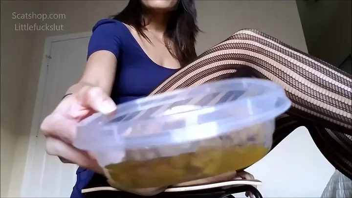 Scat, Piss, and Pussy Play - Littlefuckslut's Solo Messy Performance