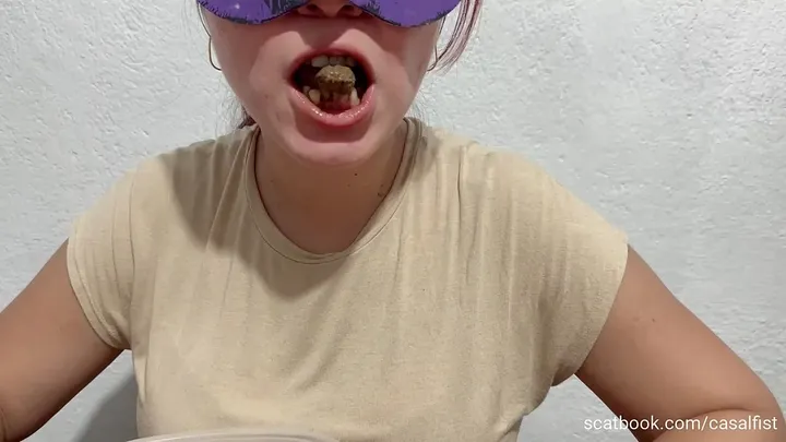Casal Fist Dives Into a Messy Container-Filling Scat Challenge download from ScatHD.com 