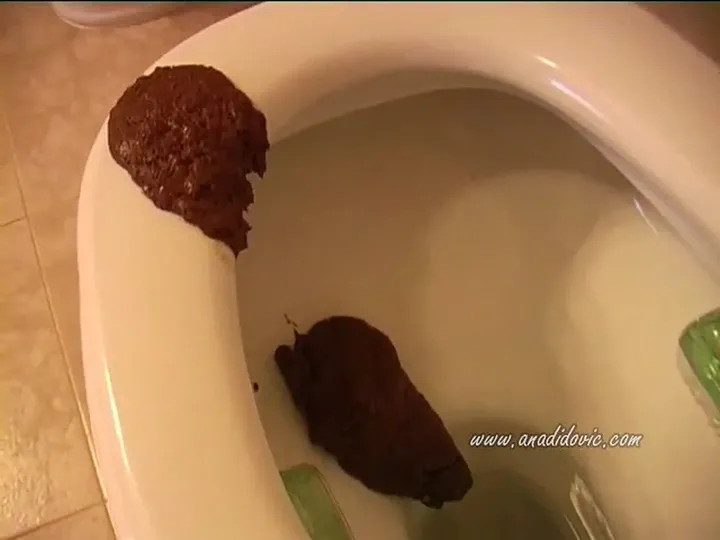 Kelly Squats Down for a Sloppy Solo Poop on the Bathroom Floor download from ScatHD.com 